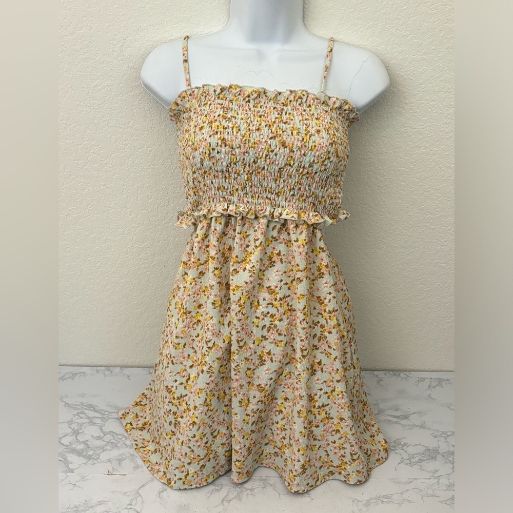 Forever 21 Dress Women's Sz M Elastic Stretch Fitted Textured Spaghetti …​